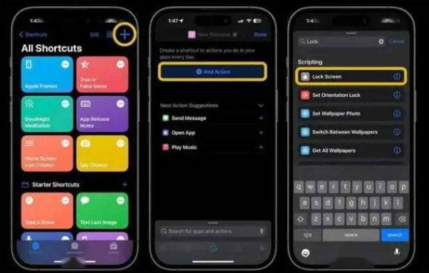 南平苹果14锁屏维修店分享iPhone14升级iOS16.4后如何创建锁屏快捷方式 